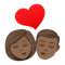 Kiss- Woman- Man- Medium-Dark Skin Tone emoji on Emojione